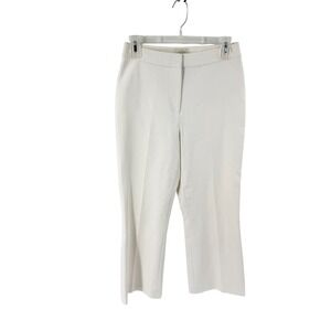 Kate Spade New York White Cropped Straight Leg Pants Size 2 Cotton Blend